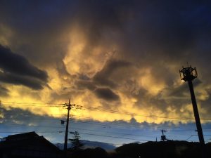 黄金色の夕焼け