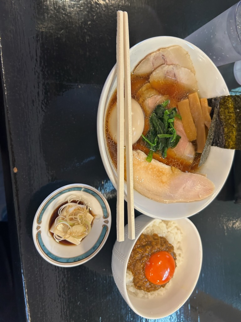 ラーメンからのクレープのコンボ